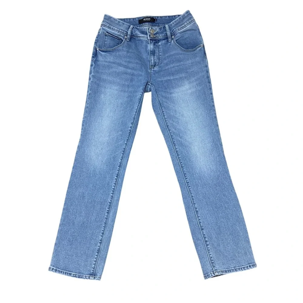 HUDSON Los Angeles Blue Wash Denim Jeans Straight Leg Streetwear Casual Size‎ 4 - Picture 2 of 12